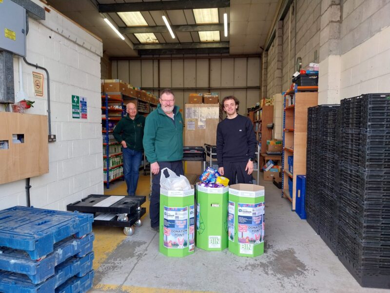 Delivering Easter eggs to Bridgend Foodbank