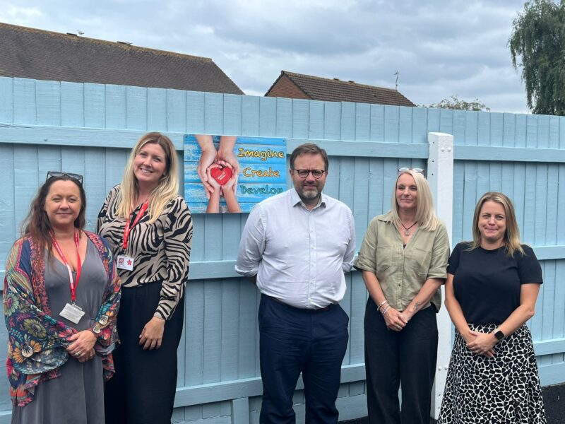 Chris Elmore MP with the team at Action for Children/Bridgend Families First Parenting