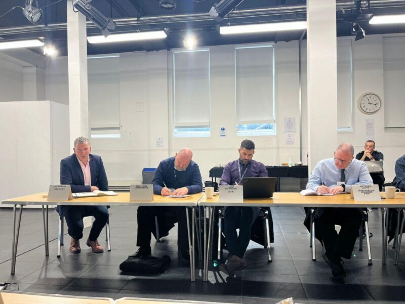 Jake Morgan talking at Bridgend Regeneration Working Group