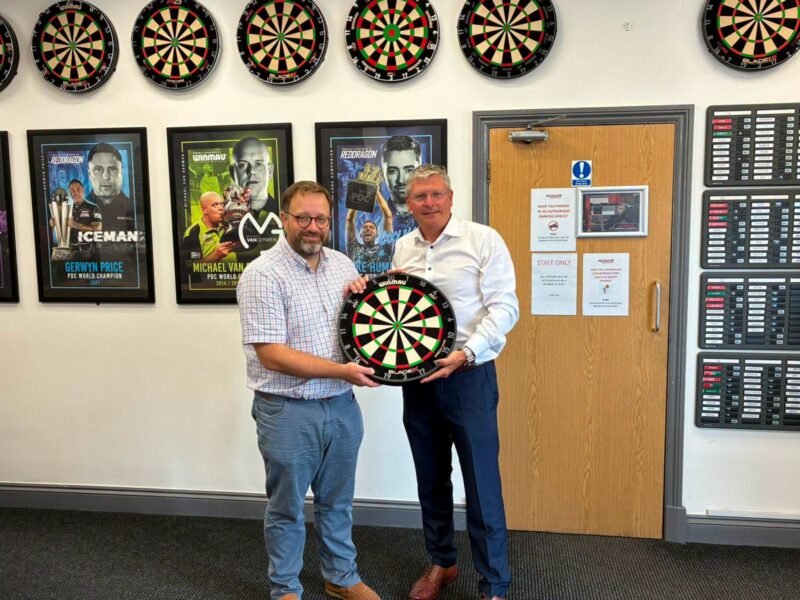 Chris Elmore MP with Managing Director, Vince Bluck.