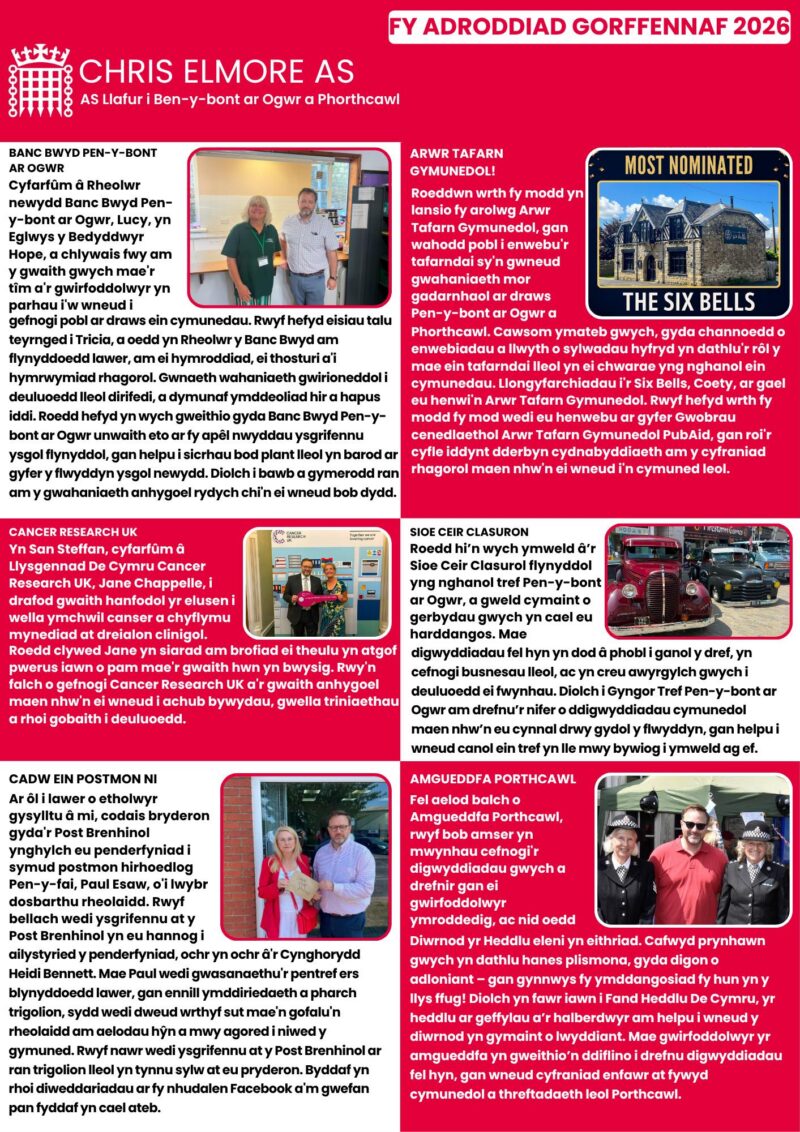 July Report Page 2 (Welsh)