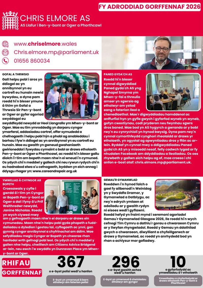 July Report Page 1 (Welsh)