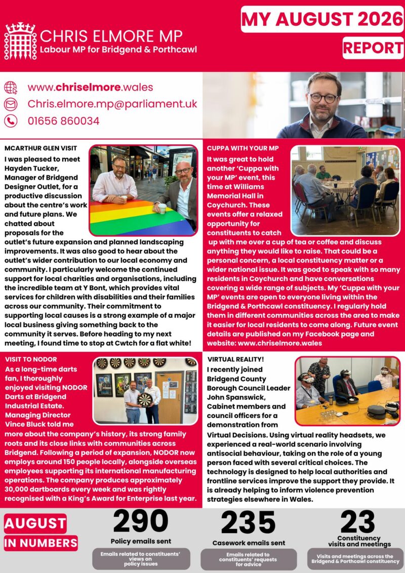 August Report Page 1