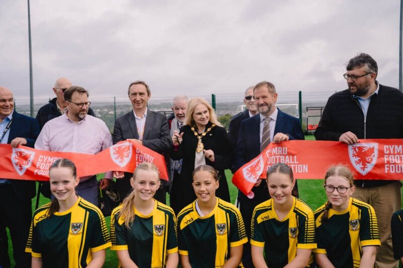 The official opening at Bryntirion Comprehensive School