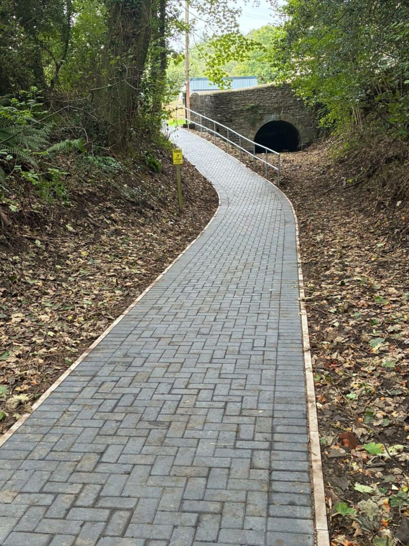 The new pathway at Coytrahen Watercourse