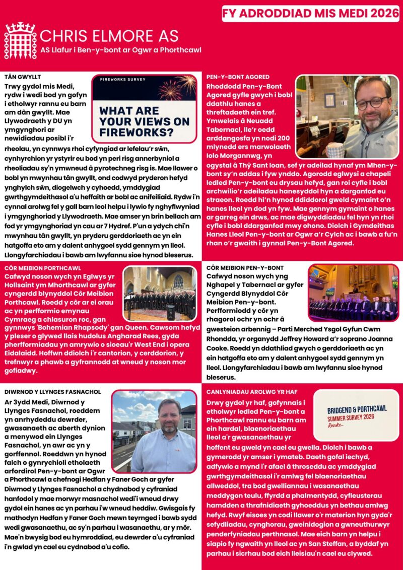 September Report Page 2 (Welsh)